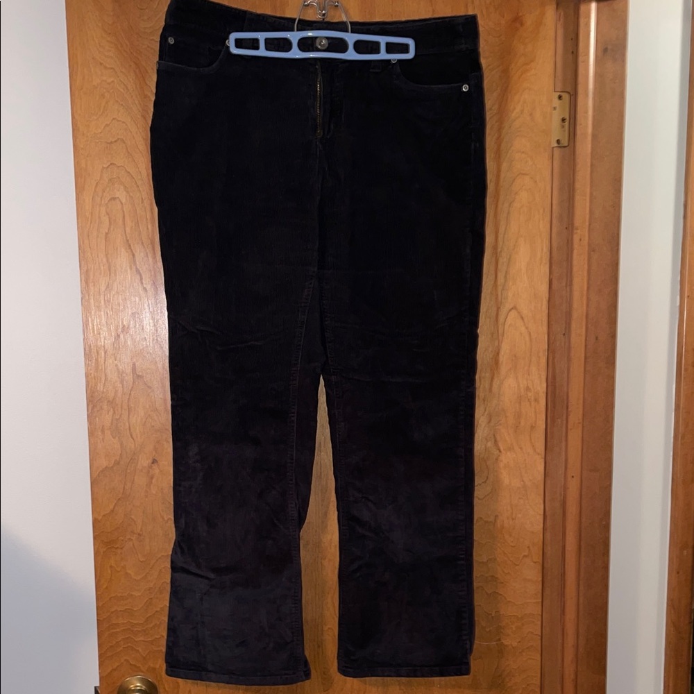 Relativity Corduroy Black Boot Cut Pants, 14